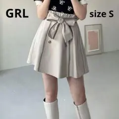 GRL/グレイルウエストリボン2wayパイピングフレアスカートインパン◎ゴムのサムネイル