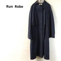 Run Robe　ロングコート　薄手　ネイビー　カジュアル　スタイリッシュ