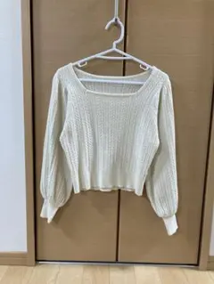 アースミュージックエコロジー　セーター　ニット　白