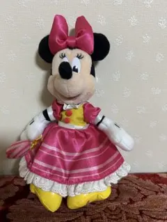 ディズニーランド　ミニー ドレスぬいぐるみキーホルダー　36th