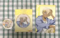 名探偵コナン　花冠　購入特典ポストカード　缶バッジ　安室透　未使用　AGF