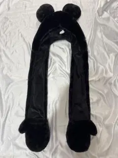 ディズニー　ミッキーマウス 耳付きフリースキャップ