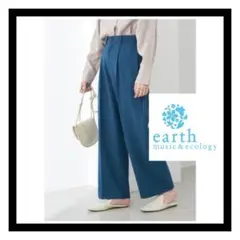 新品earth music&ecology ハイウエストタックストレートパンツ