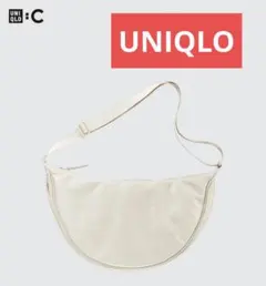 UNIQLO レザータッチラウンドショルダーバッグ