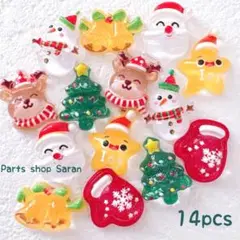ミニ クリスマス デコパーツ ③ MIX 14個 No.257