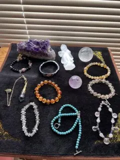 【最終値下げ⭐︎まとめ売り】天然石ブレスレット 置物 パワーストーン