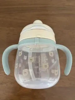 Combi 子ども用コップ 水色 クマの模様