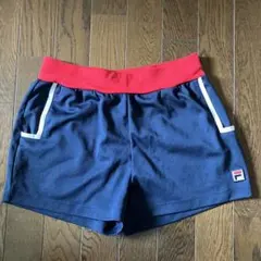 FILA テニスネイビー レッド ハーフパンツ M