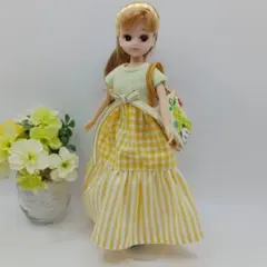 リカちゃんワンピース　リカちゃんマキシ丈　リカちゃんロングスカート　ドールワンピのサムネイル