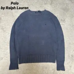 90s Polo by Ralph Lauren コットンニット ペールブルーM