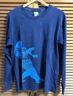 wk-interact 長袖 Tシャツ ロング Mサイズ ネイビー アート