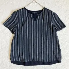 ミズイロインド インド綿100% ピンタックVネックシャツ 軽い涼しい 