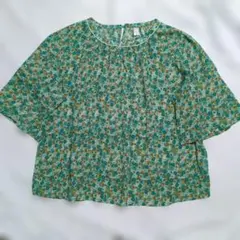 美品　ゴールデンベア　花柄ブラウス　LLのサムネイル