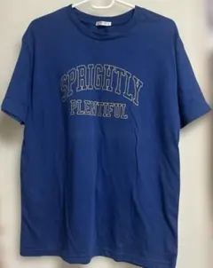 COLZA ロゴプリント 半袖Tシャツ ブルー S