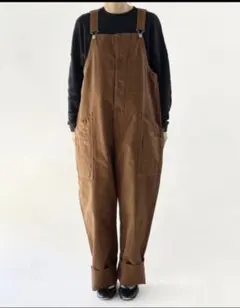 HARVESTY ブラウン サロペット　チノオーバーオール　サイズ2