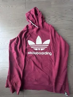 adidas skateboarding パーカー XLサイズ バーガンディ