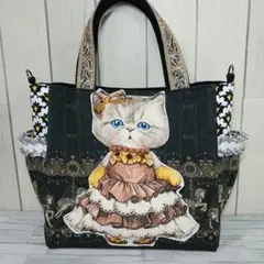 わ*こ様 コヤンイサムチョン　ルミちゃん　ハンドメイドサイドポケット付きトートバ