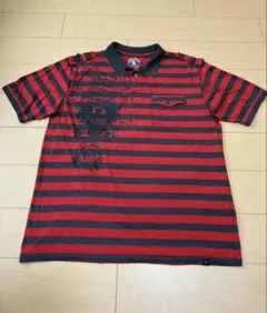 STREET RULES ポロシャツ レッド×グレー 4X D