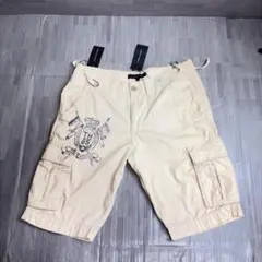 新品タグ付トミーヒルフィガー カーゴショートパンツ ベージュ 32 プリントのサムネイル