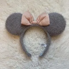 ディズニー ミッキー耳カチューシャ グレー