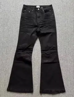 ワックス加工 フレアデニム ブーツカット ブラック M 新品未使用