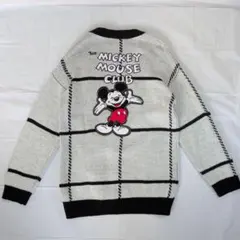 Ｌ　DISNEY ディズニー ミッキー ニットカーディガン セーター ブラック