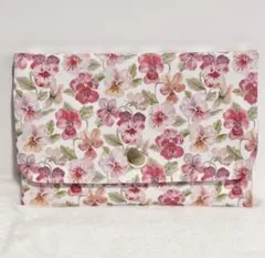 リバティ　通帳ケース　お薬手帳ケース　シンクオブミー　ハンドメイド　ビオラ