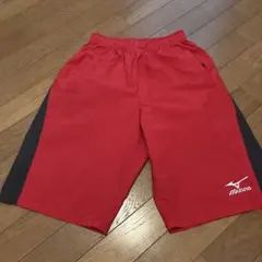 Mizuno レッド ハーフパンツ Ｍ　ウエスト紐なしのサムネイル