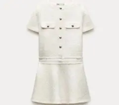 【即発送】ZARA ツイードミニワンピースのサムネイル