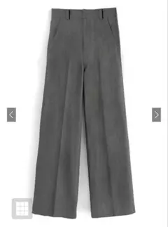 センタープレスストレートパンツ [ai07]　グレー