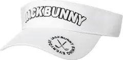 新品 未使用 Jack Bunny!! ゴルフ サンバイザー ホワイト FRのサムネイル