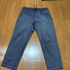 GU ダークブルー ワイドパンツ