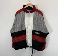 90s ナイロンジャケット　ボーダー切り替え　ビックシルエット　ストリート