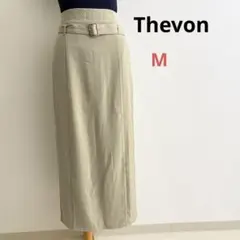 美品★Thevon. ゼヴォン Iライン ロングスカート ベルト付 Mのサムネイル