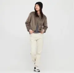 ユニクロ　スムースヤーンフリースノーカラージャケット