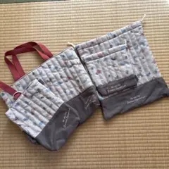 【未使用新品】　入園入学セット　レッスンバッグ　上履き入れ　巾着　4個セット