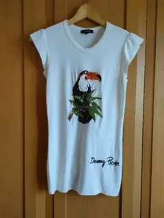 イタリア デニーローズ レディース フレンチスリーブ 白 ビーズ刺繍 Tシャツのサムネイル