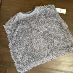 Frene 新品グレー ファー 半袖トップス
