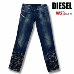 DIESEL 切替デザインデニム W23 ストレート グランジ系のサムネイル