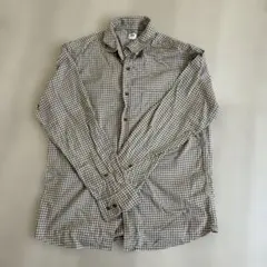 UNIQLO ユニクロ 長袖シャツ ギンガムチェック Mサイズ　ブラウン