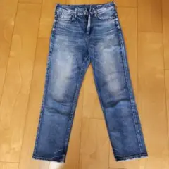 upper heights ダメージ加工 ストレートデニムパンツ