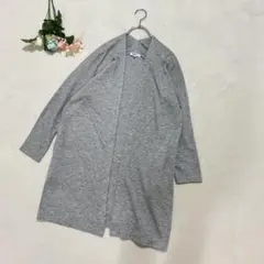 ナチュラルビューティーベーシック【M】最終値下げ　ロングカーディガン　ノーカラー