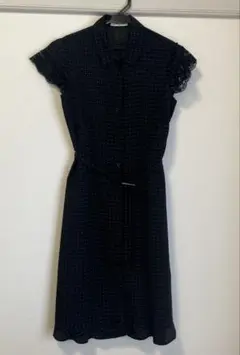 IMAGE 黒ドット柄 ワンピース