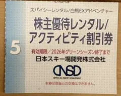 白馬　スパイシーレンタル　30%割引券　八方尾根　岩岳　栂池など