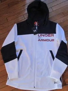 UNDER ARMOUR フード付きジャケット ホワイト/ネイビー