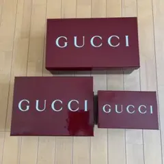 グッチ　GUCCI 空き箱　空箱　レッド　 バーガンディ　3個まとめ売り