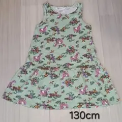 【子供服】130cm　H&M 落ち着いたガーリーなノースリーブワンピース