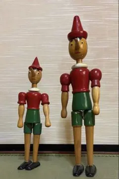 レトロ✳︎約３０年前イタリア製 TONNA OMEGNA木製 ピノキオ人形40cm レトロ✳︎約30年前イタリア製 TONNA OMEGNA木製 ピノキオ人形40cm