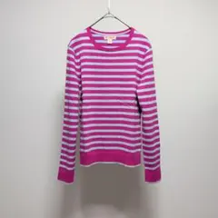 ブルックスブラザーズ　ニット　ボーダー　160 XS ピンク　シルバー　ラメ