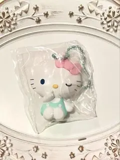 ハローキティ♡ぺたんこマスコット♡teamふぁんしーキーホルダーチェーン付き！
